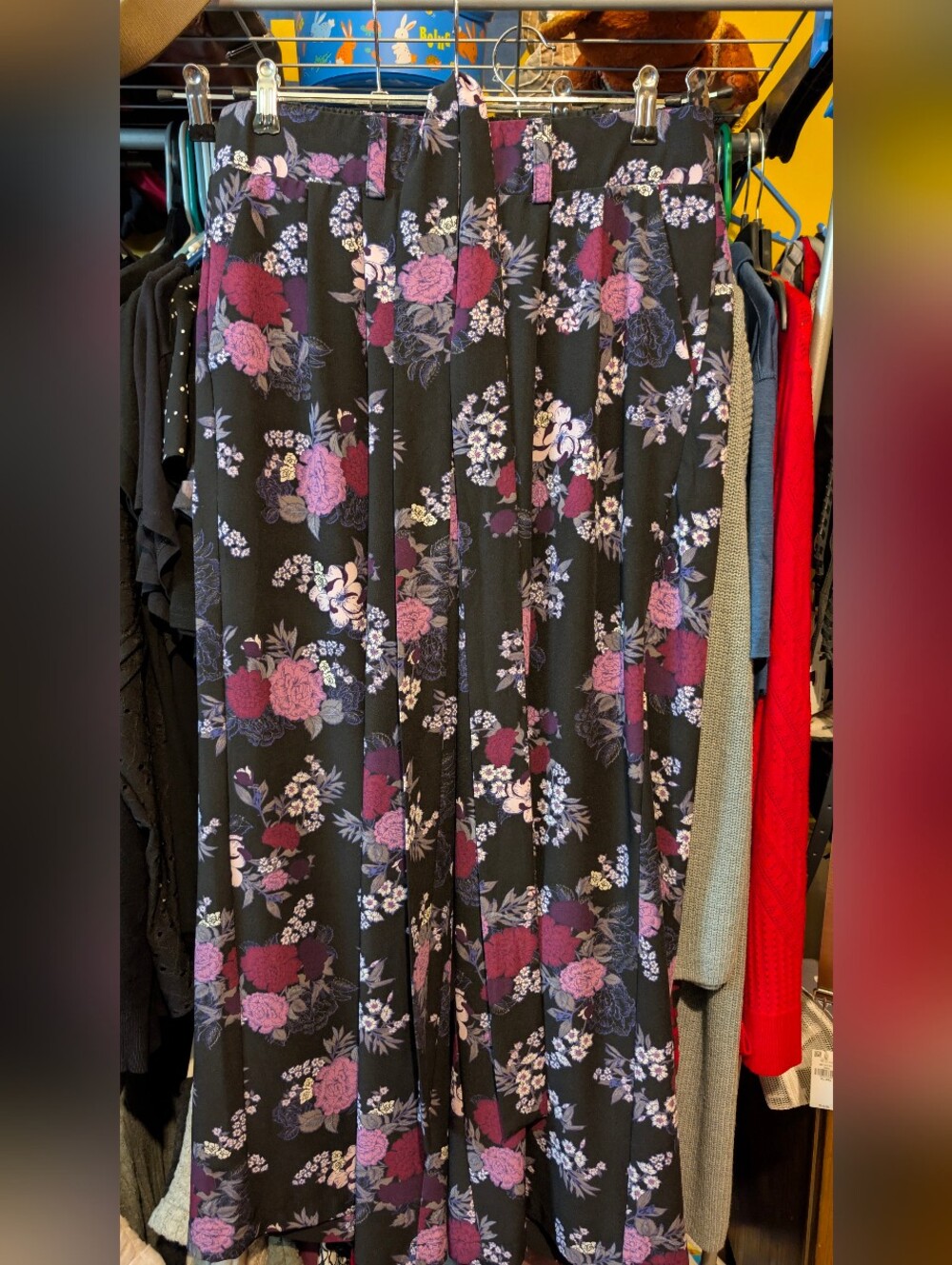 torrid Black Dress with Purple and Pink Floral Print